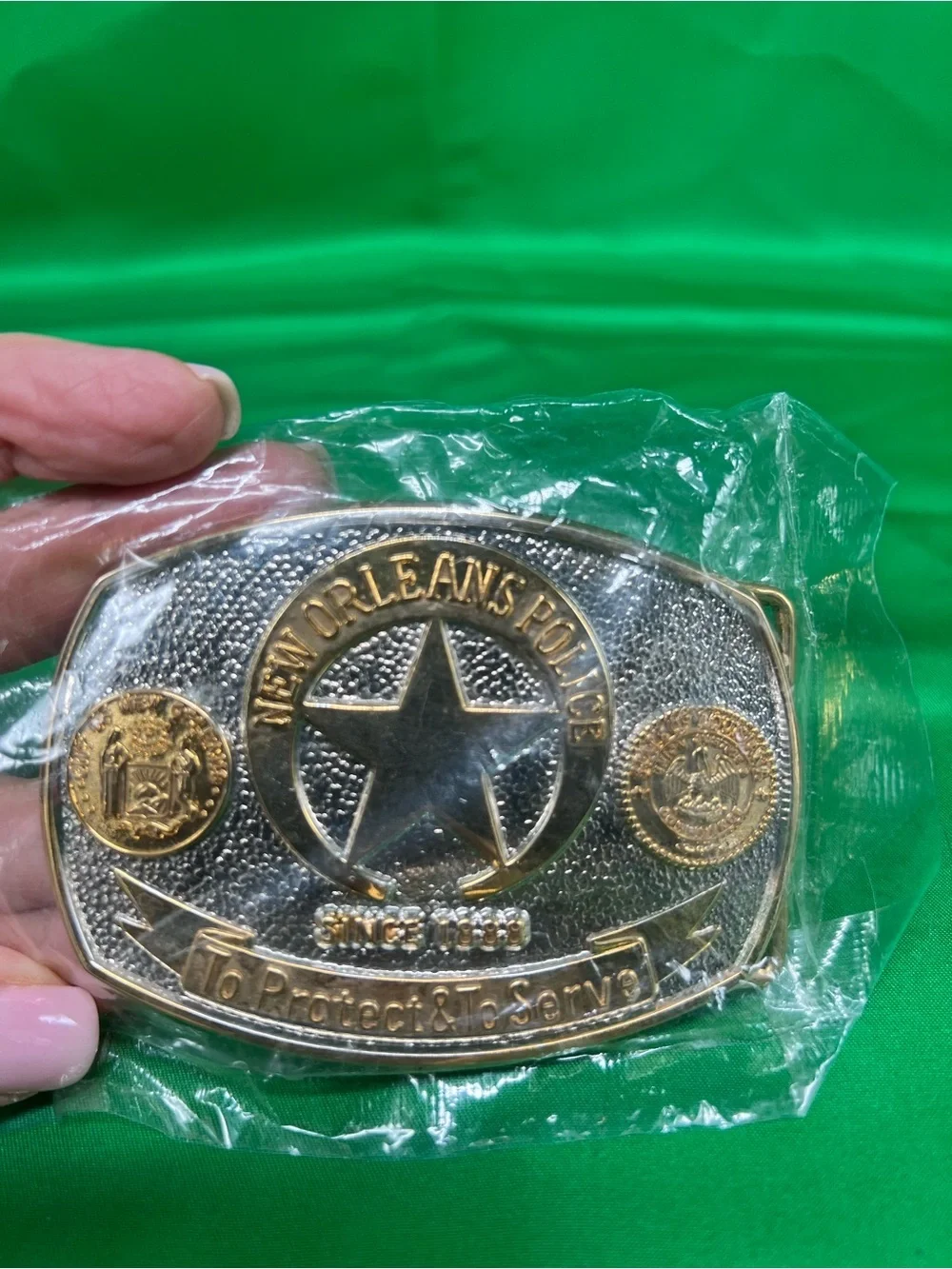 New Orleans Police Belt Buckle - Gold & Silver Tone